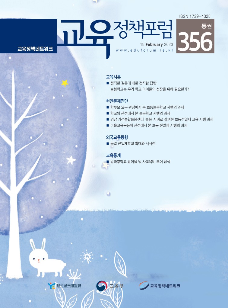 늘봄학교는 우리 학교 아이들의 성장을 위해 필요한가(2023년 통권356호)