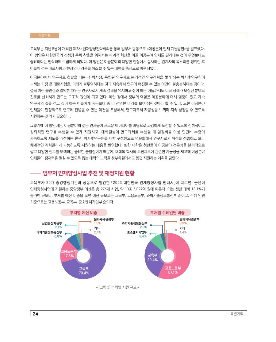 특별기획 - 인재양성 정책 현황과 향후 추진방향