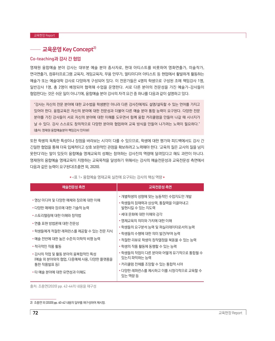 교육현장 Report - 브리콜레르(bricoler), 글로벌시대 속 융합예술 인재