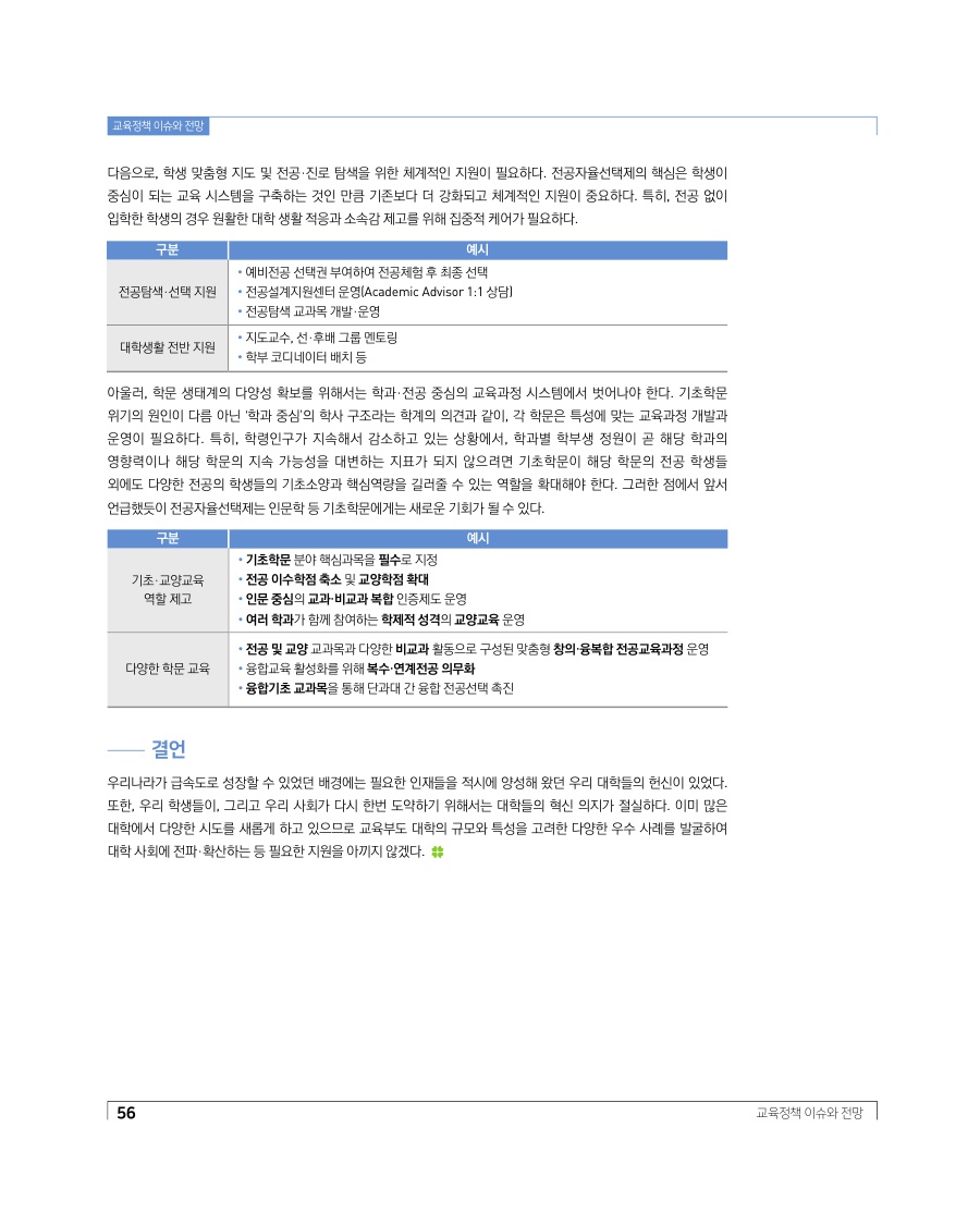 교육정책 이슈와 전망