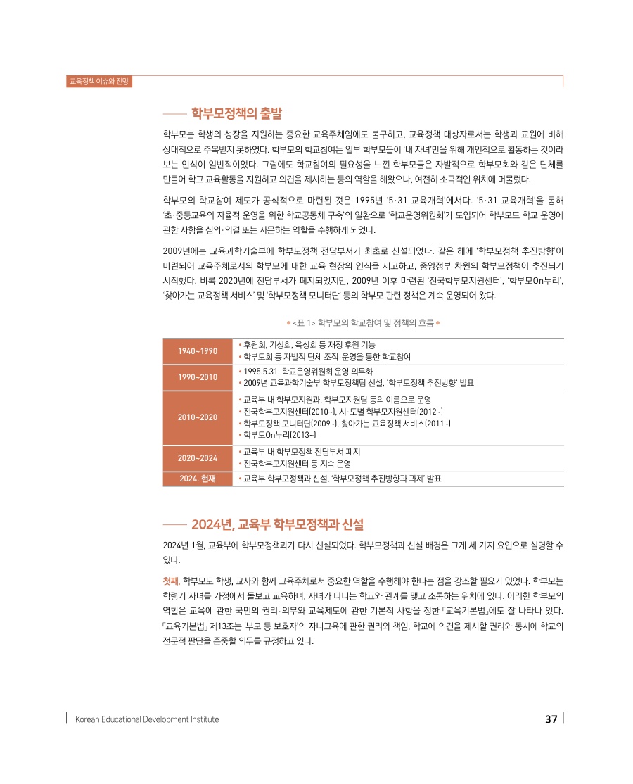 교육정책 이슈와 전망
